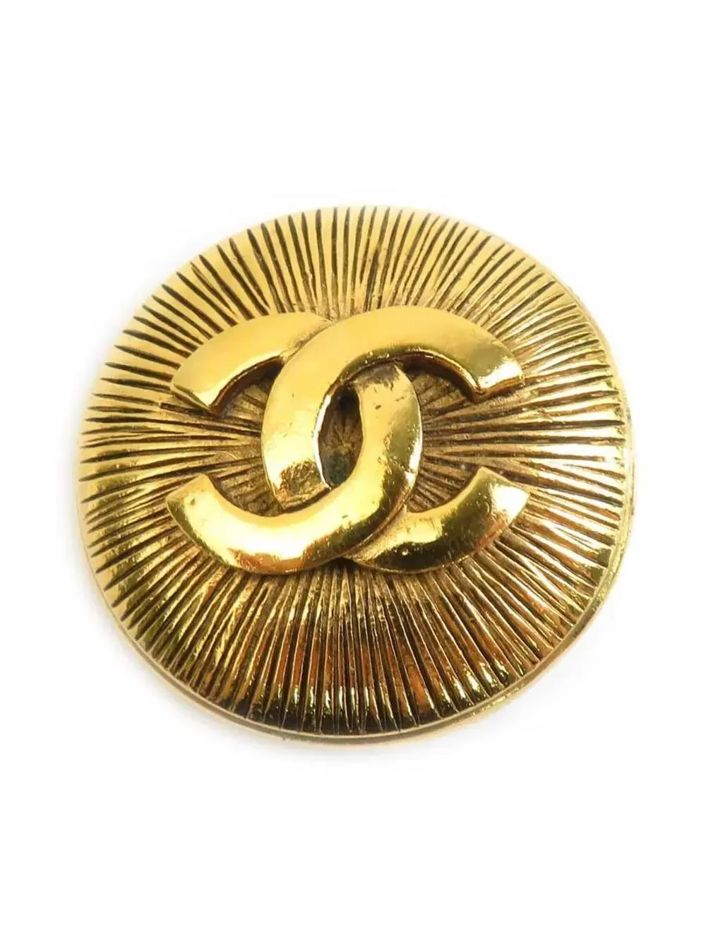 Auth Chanel Cc Logo Brooch Gold Metal - #294132C26B